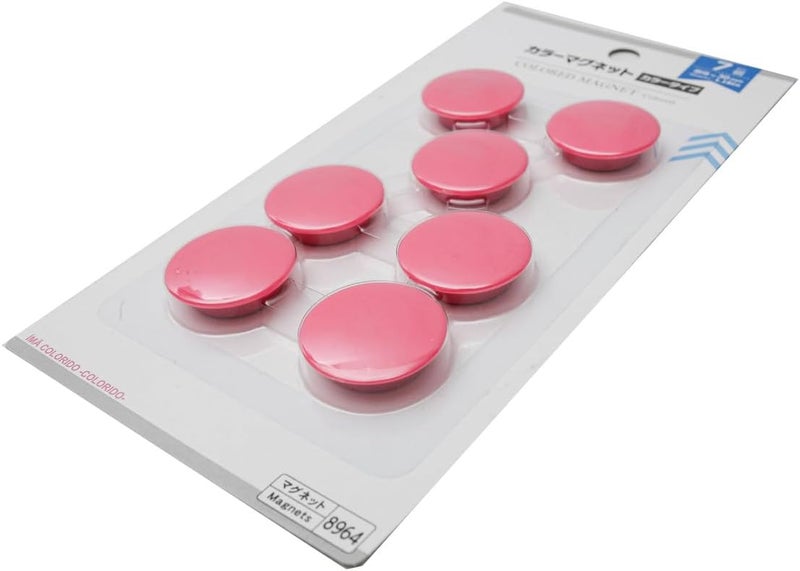 Daiso Colored Magnet - 30mm - 1.18in - 7 Pcs - Pink - Image 3